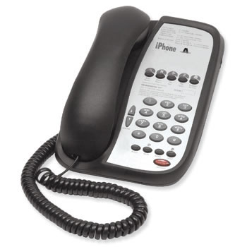 Teledex I Series A105 single line guest room phone with 5 programmable guest service buttons