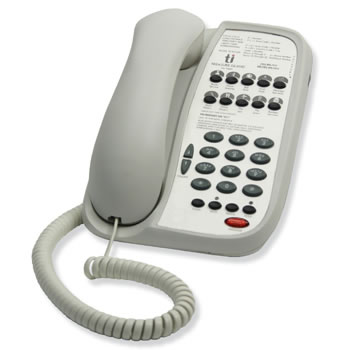 Teledex I Series A110 single line guest room phone with 10 programmable guest service keys
